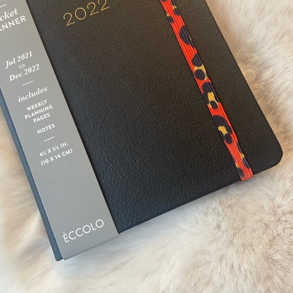 Eccolo Office 222 Daily Planner Calendar Black With Leopard Print Office Home Work Eccolo